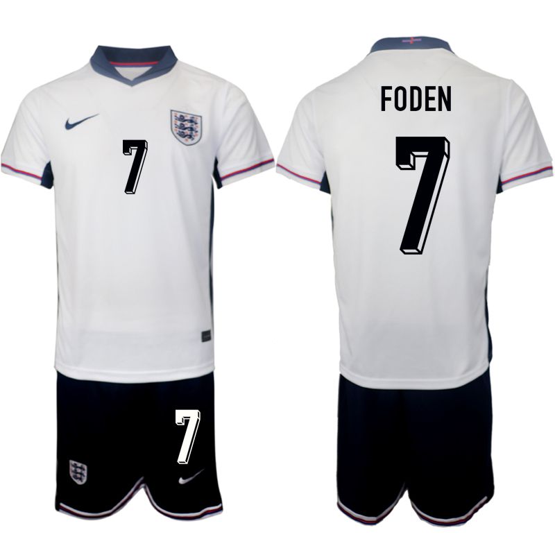 Men 2024-2025 Season England home white 7 Soccer Jerseys